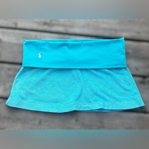 Ralph Lauren Aqua Blue Swimsuit Bathing Suit Cover Up Skirt Medium